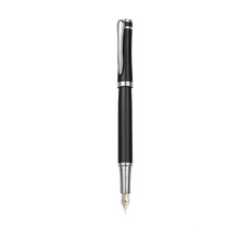 Vente chaude Metal Fountain Pen Logo personnalisé pour l&#39;homme Smooth Writing Black Fountain Pen Nibs